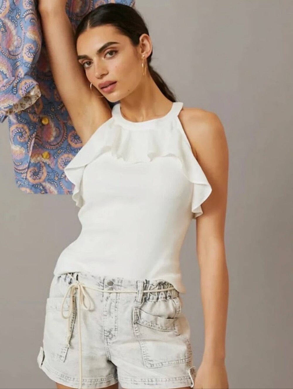 Anthropologie | Ruffled Rib Halter Tank - Picture 1 of 9